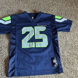 Sherman seahawks jersey, size youth medium, worn once.